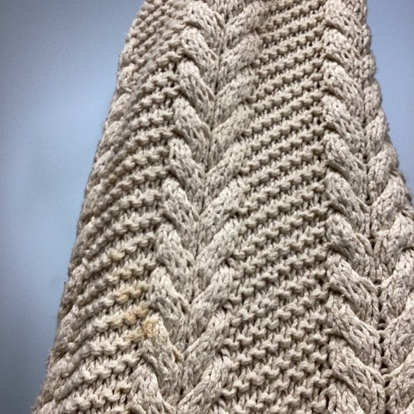 Gucci Vintage Cream Cable Knit Crewneck Pullover Sweater Sz XL - Picture 5 of 6